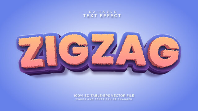 Zigzag style text effect
