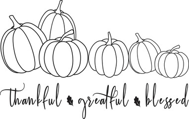It’s fall ya all Thanksgiving Halloween Funny Quote Calligraphy graphic design,Out line hand drawn pumpkins