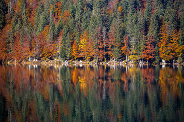 Laghi di Fusine (Fusine lakes) in Italy - autumn landscape