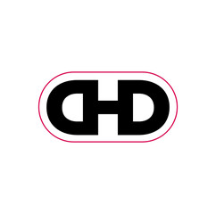 DHD company name initial letters monogram. DHD icon.