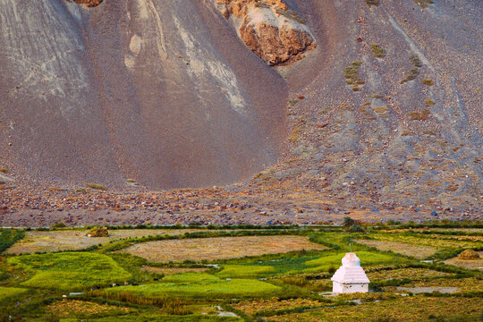 Stupa at Tabo, a serine village located in Spiti Valley, Himachal Pradesh, India.