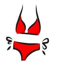 Czerwone bikini - obrazy, fototapety, plakaty