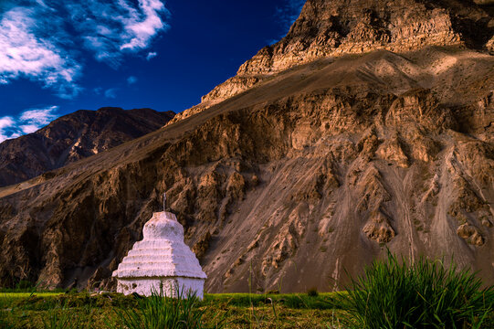 Stupa at Tabo, a serine village located in Spiti Valley, Himachal Pradesh, India.