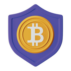 Cryptocurrency secure 3d rendering isometric icon.