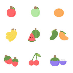 Set of fruits