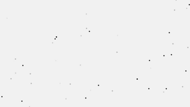 Black dots move uphill, 3D animation, monochrome background