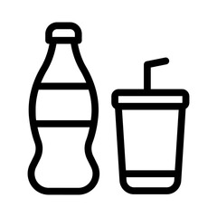 cola line icon illustration vector graphic