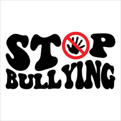 Stop Bullying eps wavy design