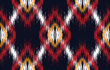 Geometrische etnische vintage textuur vector kunst ontwerp textiel mode patroon lijn ikat naadloos