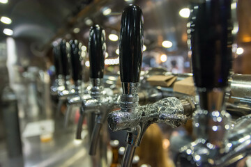 Hungarian Beer tap with condensation