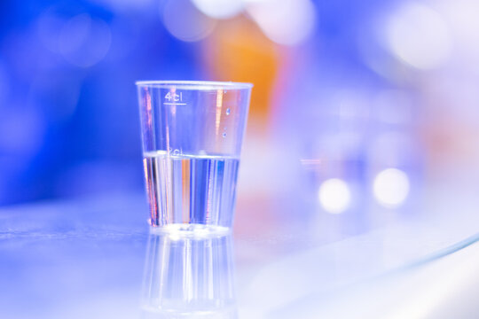 Hungarian beer palinka in glass