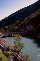 Fototapeta premium Pesaro Urbino (PU), Italy - August 10, 2022: Gola del Furlo, Pesaro Urbino, Marche, Italy, Europe