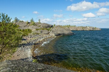 Rocky seashore on the island of Bj&ouml;rk&ouml;, Archipelago of Korpo, Finland.