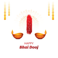 Happy bhai dooj festival celebration card background