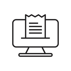 On-line payment checkout icon design. Online shopping concept. isolated on white background. vector illustration