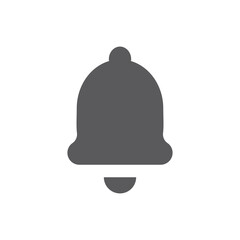 Fototapeta premium Bell vector glyph icon. Simple doorbell web filled symbol.