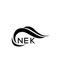 Fotobehang NEK letter logo. NEK blue image. NEK Monogram logo design for entrepreneur and business. NEK best icon.  © image