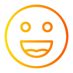 laugh gradient icon