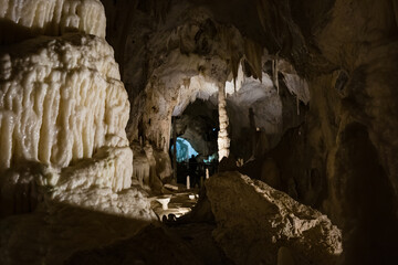 Fairy views from The Frasassi Caves (Italian: Grotte di Frasassi) - the most famous show caves in...