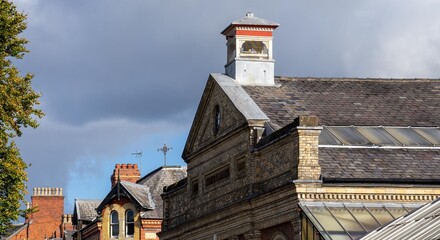 A detail of the Altrincham market hall building