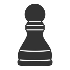 Chocolate chess piece - icon, illustration on white background, glyph style