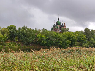 The old temple on the Volga bank
