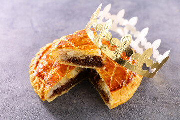 homemade epiphany cake and crown