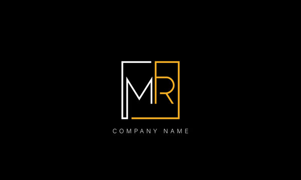 Premium Vector | Mr logo with letters on a white background