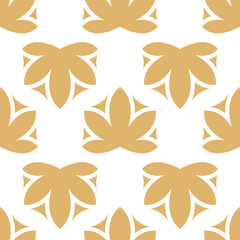 Seamless vintage pattern with yellow leaves illustration. Vector textured floral design. Web page background.