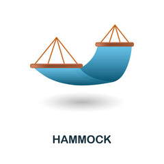 Hammock icon. 3d illustration from outdoor recreation collection. Creative Hammock 3d icon for web design, templates, infographics and more