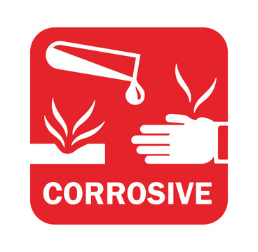 Corrosive Warning Sign