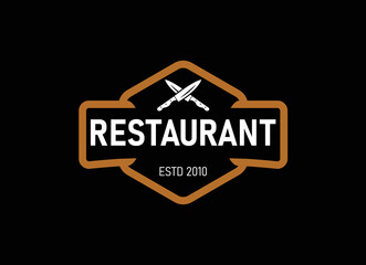 Modern logo of restaurant. Restaurant logo template. 