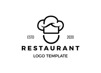 Modern logo of restaurant. Restaurant logo template. 