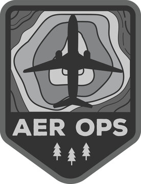 Plane and maps logo design