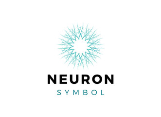 Abstract Neuron logo template vector