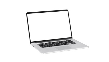 Isolated laptop and display screen for mockup close-up. PNG transparent