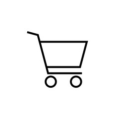 Simple of shopping cart line icon