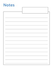 Notes Planner Template. Colourful Notes Planner Template. Downloadable Planner Template.