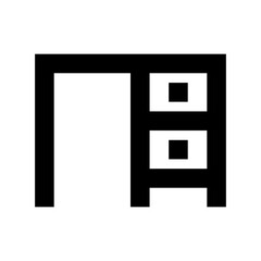 Study Desk Flat Vector Icon