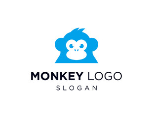 Logo design about monkey on white background. created using the CorelDraw application.