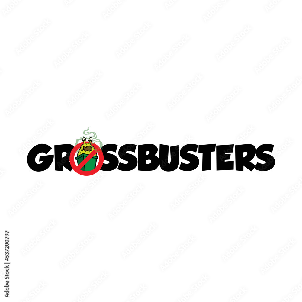 Wall mural gross busters logo design