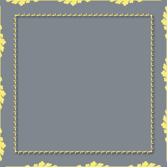 Yellow  grey card frame empty