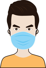 People in protective medical face masks
