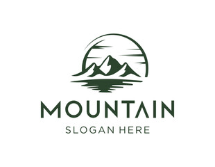 Logo design about Mountain on white background. created using the CorelDraw application.