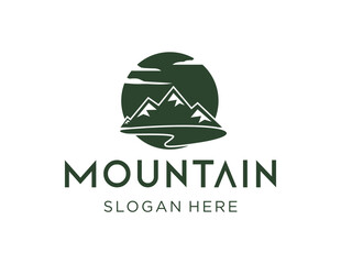 Logo design about Mountain on white background. created using the CorelDraw application.