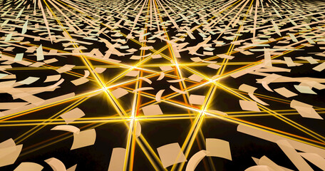 Naklejka premium Abstract shapes from fractal textures. Frsctal art.