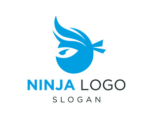 Logo design about Ninja on white background. created using the CorelDraw application.