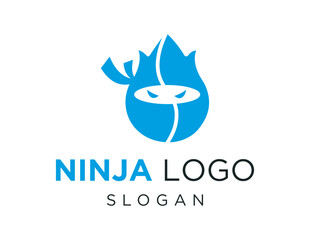 Logo design about Ninja on white background. created using the CorelDraw application.