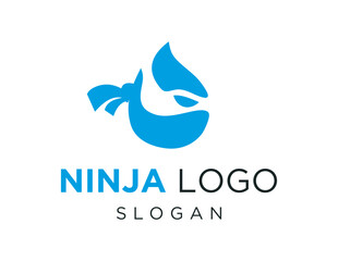 Logo design about Ninja on white background. created using the CorelDraw application.
