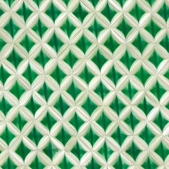 Green geometric seamless tile pattern